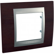 Рамка 1-постовая Schneider Electric Unica Top венге/алюминий MGU66.002.0M3