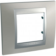 Рамка 1-постовая Schneider Electric Unica Top никель матовый/алюминий MGU66.002.039