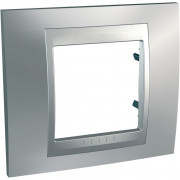 Рамка 1-постовая Schneider Electric Unica Top хром матовый/алюминий MGU66.002.038