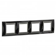 Рамка 4-постовая Schneider Electric Unica Top черный родий/графит MGU66.008.293