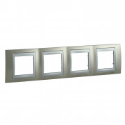 Рамка 4-постовая Schneider Electric Unica Top титановый/алюминий MGU66.008.095