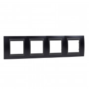 Рамка 4-постовая Schneider Electric Unica Top металлик/графит MGU66.008.297
