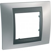Рамка 1-постова Schneider Electric Unica Top хром матовий/графіт MGU66.002.238