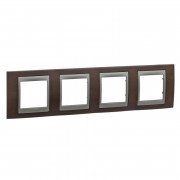 Рамка 4-постовая Schneider Electric Unica Top венге/графит MGU66.008.2M3