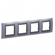 Рамка 4-постовая Schneider Electric Unica Top голубой берилл/графит MGU66.008.298
