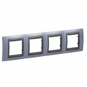 Рамка 4-постовая Schneider Electric Unica Top голубой берилл/графит MGU66.008.298