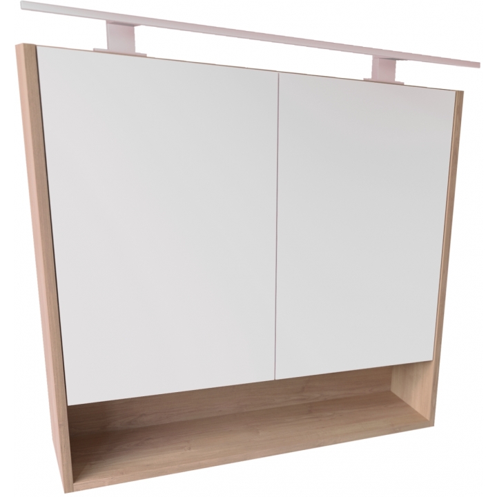 Зеркальный шкаф Radaway Silvia 80 ДСП/МДФ белый/дуб ватан M43080-12-03