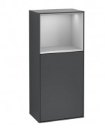 Шкафчик для ванной Villeroy & Boch Finion 41,8х93,6х27 см петли слева с подсветкой МДФ темно-синий матовый лак/светло-серый матовый лак F520GJHG