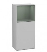 Шафка для ванної Villeroy & Boch Finion 41,8х93,6х27 см петлі зліва з підсвічуванням МДФ світло-сірий матовий лак/оливковий матовий лак F520GMGJ