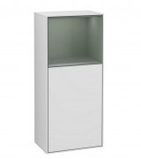 Шкафчик для ванной Villeroy & Boch Finion 41,8х93,6х27 см петли слева с подсветкой МДФ белый матовый лак/оливковый матовый лак F520GMMT