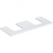 Стільниця Geberit One 120x3x47 см з подвійним вирізом ДСП білий глянсовий 505.335.00.1