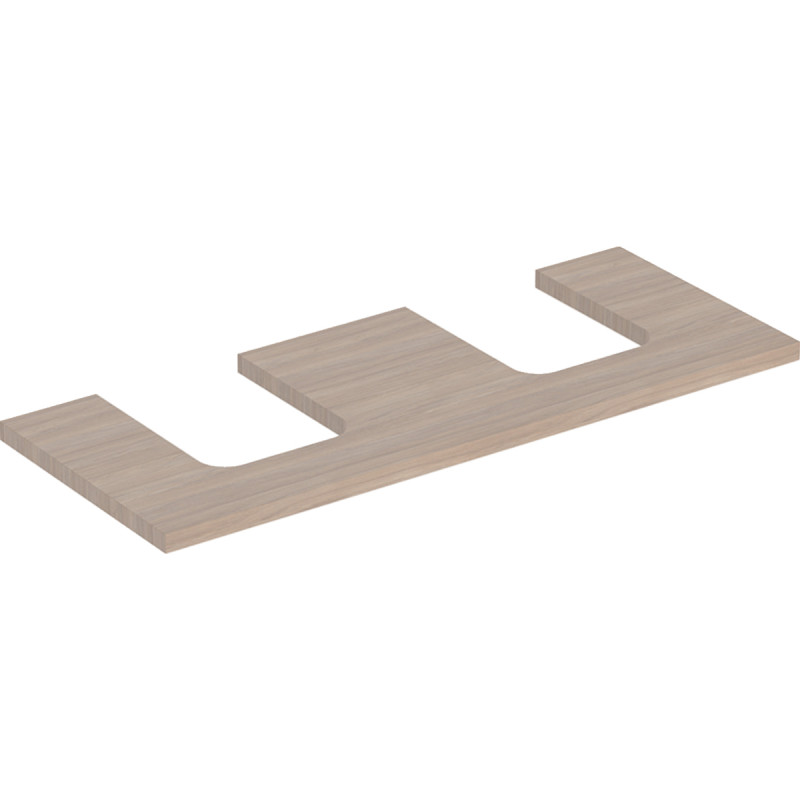 Стільниця Geberit One 120x3x47 см з подвійним вирізом ДСП дуб 505.335.00.5