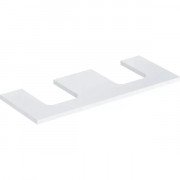 Стільниця Geberit One 120x3x47 см з подвійним вирізом ДСП білий глянсовий 505.335.00.1