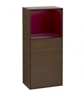 Шкафчик для ванной Villeroy & Boch Finion 41,8х93,6х27 см петли справа с подсветкой ДСП шпон грецкого ореха/пион матовый лак F530HBGN