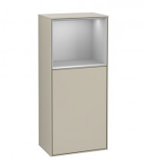 Шкафчик для ванной Villeroy & Boch Finion 41,8х93,6х27 см петли справа с подсветкой МДФ песок матовый лак/светло-серый матовый лак F530GJHH