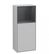 Шкафчик для ванной Villeroy & Boch Finion 41,8х93,6х27 см петли справа с подсветкой МДФ светло-серый матовый лак/темно-синий матовый лак F530HGGJ