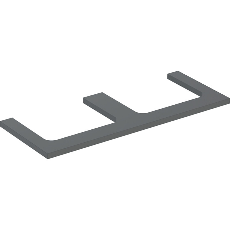 Стільниця Geberit One 120x3x47 см із подвійним вирізом ДСП лава матовий 505.345.00.3