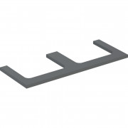 Стільниця Geberit One 120x3x47 см із подвійним вирізом ДСП лава матовий 505.345.00.3