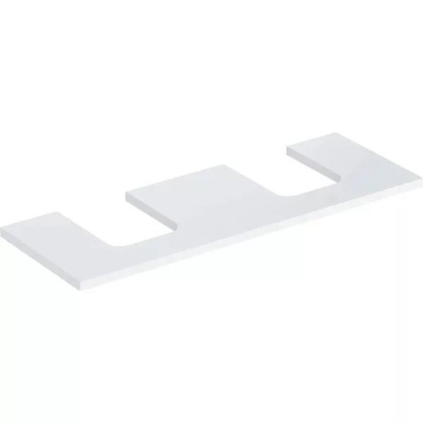 Столешница Geberit One 135x3x47 см с двойным вырезом ДСП белый глянцевый 505.276.00.1