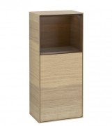 Шкафчик для ванной Villeroy & Boch Finion 41,8х93,6х27 см петли справа с подсветкой ДСП шпон дуба/шпон грецкого ореха F530GNPC