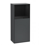 Шкафчик для ванной Villeroy & Boch Finion 41,8х93,6х27 см петли справа с подсветкой ДСП темно-синий матовый лак/глянцевый черный лак F530PHHG