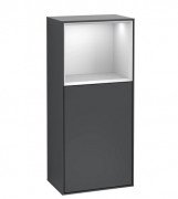 Шкафчик для ванной Villeroy & Boch Finion 41,8х93,6х27 см петли справа с подсветкой МДФ темно-синий матовый лак/белый матовый лак F530MTHG