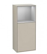 Шкафчик для ванной Villeroy & Boch Finion 41,8х93,6х27 см петли справа с подсветкой МДФ песок матовый лак/светло-серый матовый лак G530GJHH