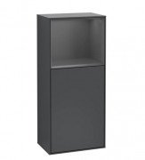 Шафка для ванної Villeroy & Boch Finion 41,8х93,6х27 см петлі праворуч з підсвічуванням МДФ темно-синій матовий лак/антрацит матовий лак G530GKHG