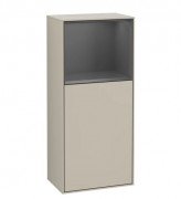 Шкафчик для ванной Villeroy & Boch Finion 41,8х93,6х27 см петли справа с подсветкой МДФ песок матовый лак/антрацит матовый лак G530GKHH