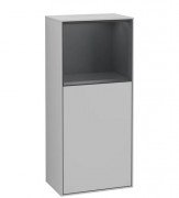 Шкафчик для ванной Villeroy & Boch Finion 41,8х93,6х27 см петли справа с подсветкой МДФ светло-серый матовый лак/темно-синий матовый лак G530HGGJ