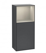 Шкафчик для ванной Villeroy & Boch Finion 41,8х93,6х27 см петли справа с подсветкой МДФ темно-синий матовый лак/песок матовый лак G530HHHG