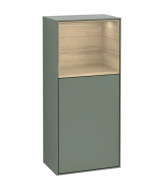 Шкафчик для ванной Villeroy & Boch Finion 41,8х93,6х27 см петли справа с подсветкой МДФ оливковый матовый лак/шпон дуба G530PCGM