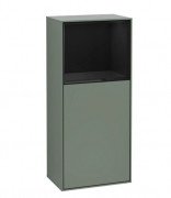 Шкафчик для ванной Villeroy & Boch Finion 41,8х93,6х27 см петли справа с подсветкой МДФ оливковый матовый лак/глянцевый черный лак G530PHGM