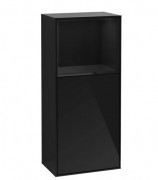 Шкафчик для ванной Villeroy & Boch Finion 41,8х93,6х27 см петли справа с подсветкой МДФ глянцевый черный лак G530PHPH