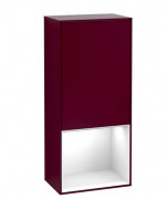 Шкафчик для ванной Villeroy & Boch Finion 41,8х93,6х27 см петли слева с подсветкой МДФ пион матовый лак/глянцевый белый лак F540GFHB