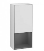 Шкафчик для ванной Villeroy & Boch Finion 41,8х93,6х27 см петли слева с подсветкой МДФ белый матовый лак/антрацит матовый лак F540GKMT