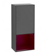 Шкафчик для ванной Villeroy & Boch Finion 41,8х93,6х27 см петли слева с подсветкой МДФ антрацит матовый лак/пион матовый лак F540HBGK