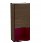 Шкафчик для ванной Villeroy & Boch Finion 41,8х93,6х27 см петли слева с подсветкой ДСП шпон грецкого ореха/пион матовый лак F540HBGN