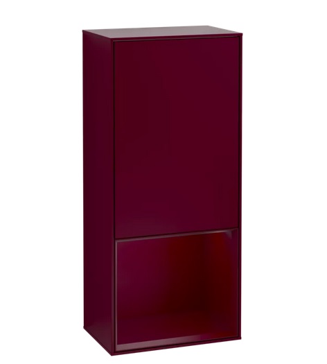 Шкафчик для ванной Villeroy & Boch Finion 41,8х93,6х27 см петли слева с подсветкой МДФ пион матовый лак F540HBHB