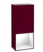 Шкафчик для ванной Villeroy & Boch Finion 41,8х93,6х27 см петли слева с подсветкой МДФ пион матовый лак/глянцевый белый лак F540GFHB