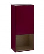 Шкафчик для ванной Villeroy & Boch Finion 41,8х93,6х27 см петли слева с подсветкой МДФ пион матовый лак/шпон грецкого ореха F540GNHB