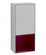 Шкафчик для ванной Villeroy & Boch Finion 41,8х93,6х27 см петли слева с подсветкой МДФ светло-серый матовый лак/пион матовый лак F540HBGJ