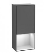 Шкафчик для ванной Villeroy & Boch Finion 41,8х93,6х27 см петли слева с подсветкой МДФ антрацит матовый лак/белый матовый лак F540MTGK