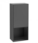 Шкафчик для ванной Villeroy & Boch Finion 41,8х93,6х27 см петли слева с подсветкой МДФ антрацит матовый лак/черный матовый лак F540PDGK