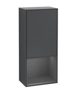 Шкафчик для ванной Villeroy & Boch Finion 41,8х93,6х27 см петли слева с подсветкой МДФ темно-синий матовый лак/антрацит матовый лак F540GKHG