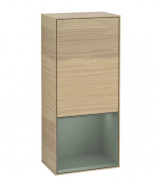 Шкафчик для ванной Villeroy & Boch Finion 41,8х93,6х27 см петли слева с подсветкой ДСП шпон дуба/оливковый матовый лак F540GMPC