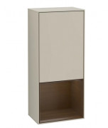 Шкафчик для ванной Villeroy & Boch Finion 41,8х93,6х27 см петли слева с подсветкой МДФ песок матовый лак/шпон грецкого ореха F540GNHH