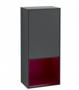 Шкафчик для ванной Villeroy & Boch Finion 41,8х93,6х27 см петли слева с подсветкой МДФ темно-синий матовый лак/пион матовый лак F540HBHG