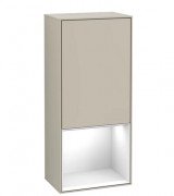 Шафка для ванної Villeroy & Boch Finion 41,8х93,6х27 см петлі зліва з підсвічуванням МДФ пісок матовий лак/глянсовий білий лак F540GFHH