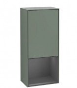 Шкафчик для ванной Villeroy & Boch Finion 41,8х93,6х27 см петли слева с подсветкой МДФ оливковый матовый лак/антрацит матовый лак F540GKGM